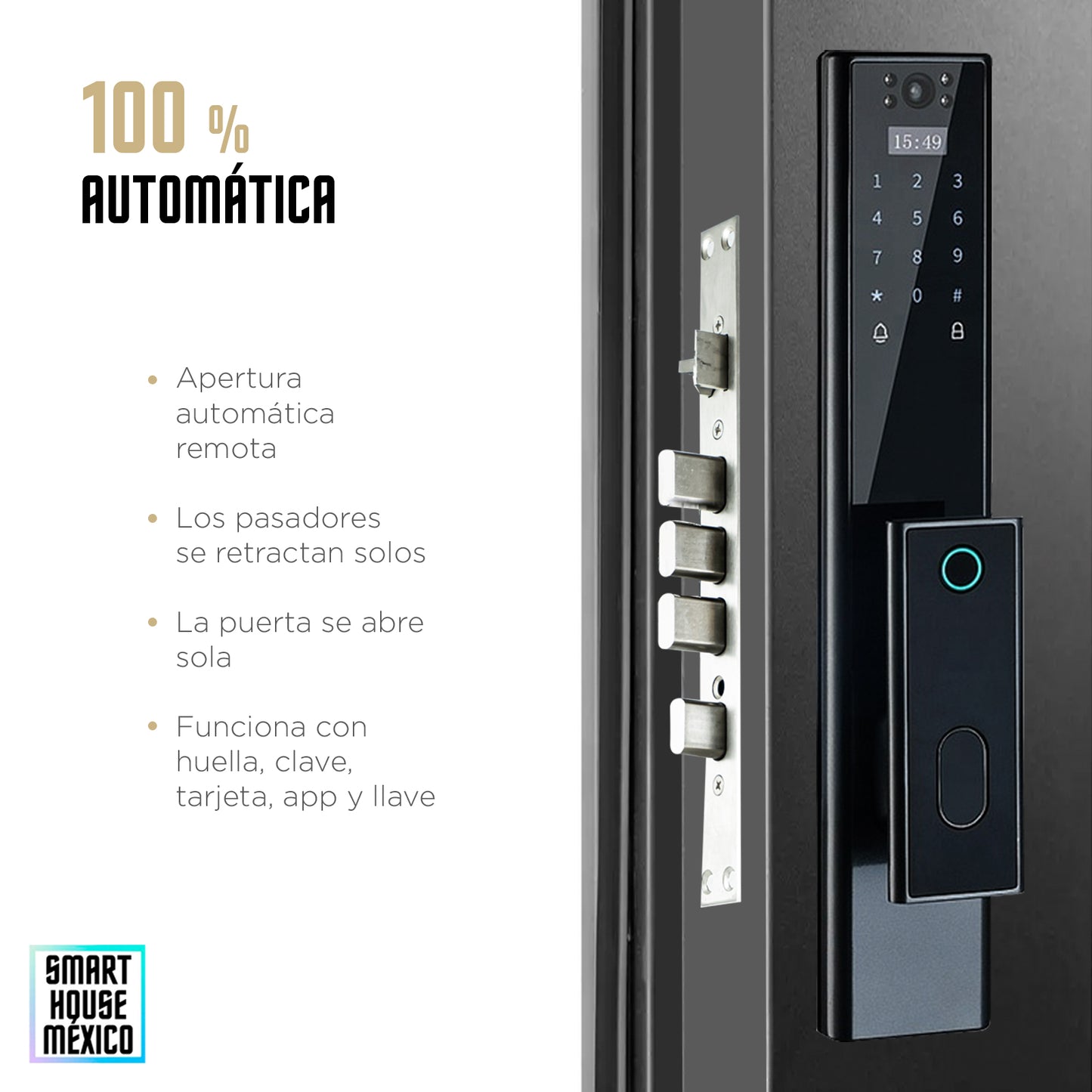 Cerradura Electrónica Inteligente Wifi De Seguridad con Cámara y 5 Métodos de Apertura - Nexus HD