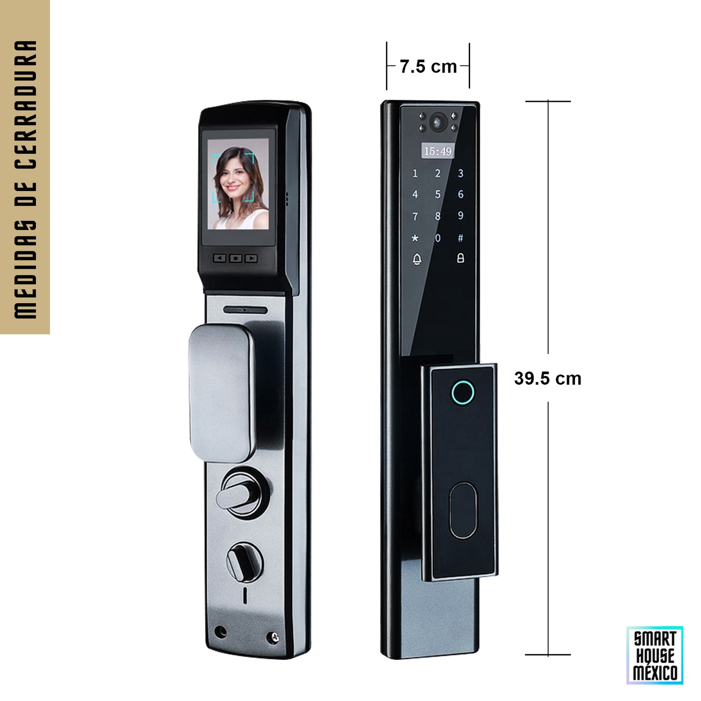 Cerradura Electrónica Inteligente Wifi De Seguridad con Cámara y 5 Métodos de Apertura - Nexus HD